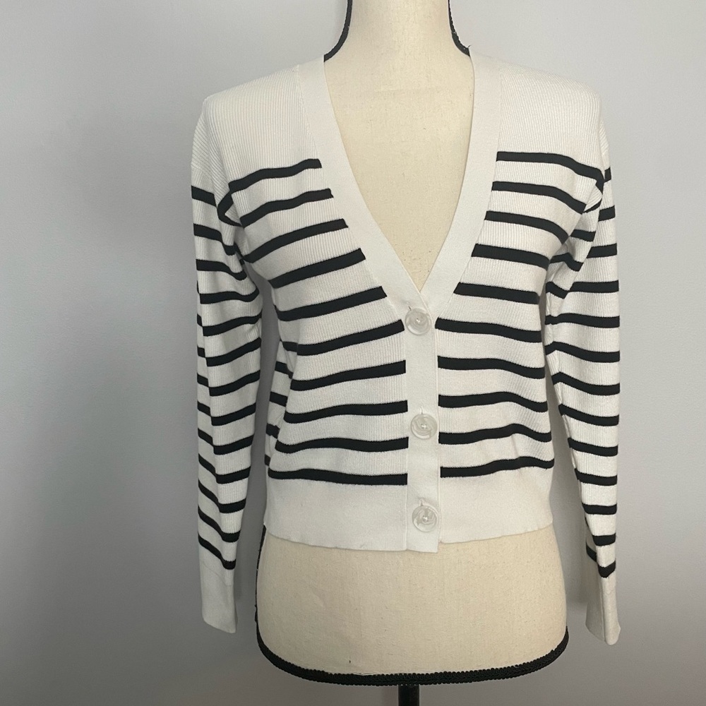 Loft Striped Cardigan